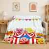Cute Plim Plim Cartoon Soft Flannel Throw Blanket,Cozy Blanket for Bed,Couch,Sofa,Bedroom,Living Room,Travel,Picnic  Camping