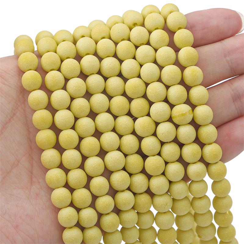 70Pcs Glass Flashing Sand Beads For DIY Necklace Bracelet Earrings Jewelry Making Craft Accessories