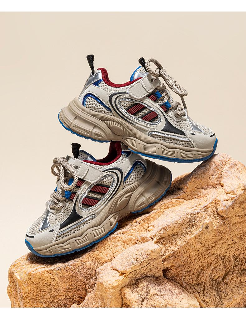 Habi Bear Kids' Mesh Velcro Sneakers - Anti-collision Spring/Autumn Shoes for Boys and Girls