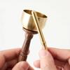Handheld Orin with Bell Rod Storage, Mini Buddhist Bell, Made In Japan by Tanaka Metal Works