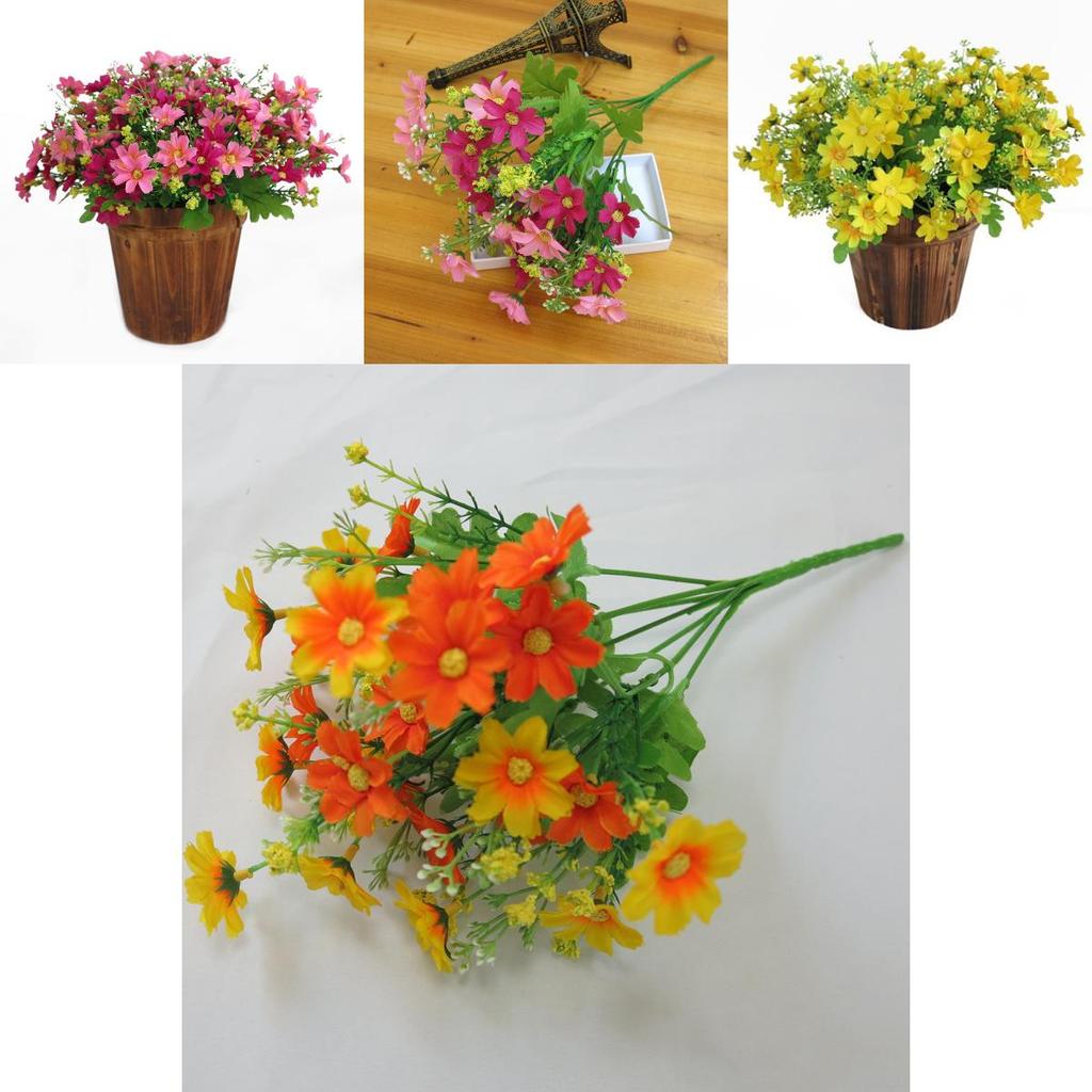 Stunning 28-head Artificial Chrysanthemum Daisy Bouquet For Weddings And Events