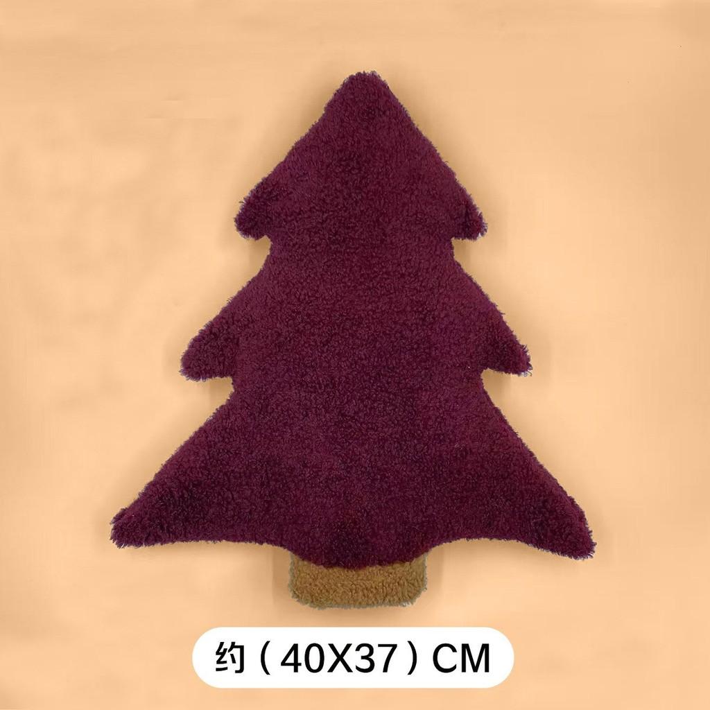 Christmas Tree Plush Pillow Decorative Cushion For Holiday Home Decor