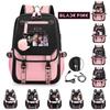 Blackpink Lisa Inspired Starry Sky Backpack Trendy Oxford Cloth Street Style Bag