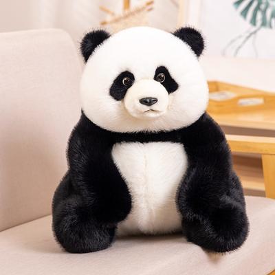 Chinese Panda Plush Toy  Full Soft Chinese National Treasure Realistic Animal Doll Sit Panda Toys Children's Birthday