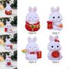 Chinese Statue Car Dashboard Ornament Bunny Figurine for Office Holiday Decoration Gift