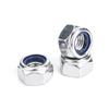 304 Stainless Steel Hex Nylon Self-Locking Nut - Sizes M2 to M10