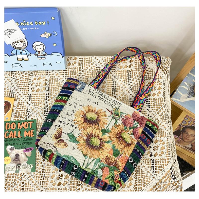 Handbag women's new retro embroidery large-capacity cloth bag Chaoqin shoulder crossbody