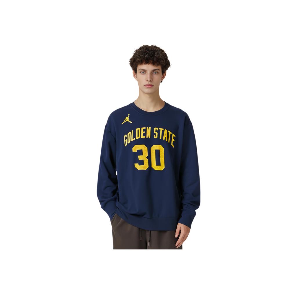 Jordan NBA Letter Number Print Crewneck Fleece Sports Sweatshirt Men Sweatshirt Dark-Blue FB5365-421