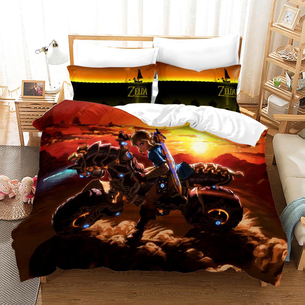 3D Digital Printing Three-Piece Quilt Cover Bedding The Legend Of Zelda