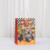 StoBag Monster Truck Paper Tote Bags Recyclable Gift Bags for Birthday Party Favor Candy Cake Kids Goody Bags Retail Packaging