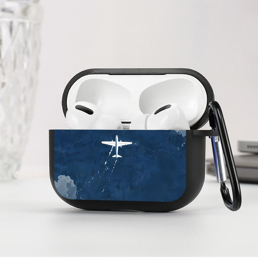 Deep Blue Cloud Sea Plane Case For Airpods Pro 4 3 Pro2 1 Pro3 2 Earphone Cases Cover