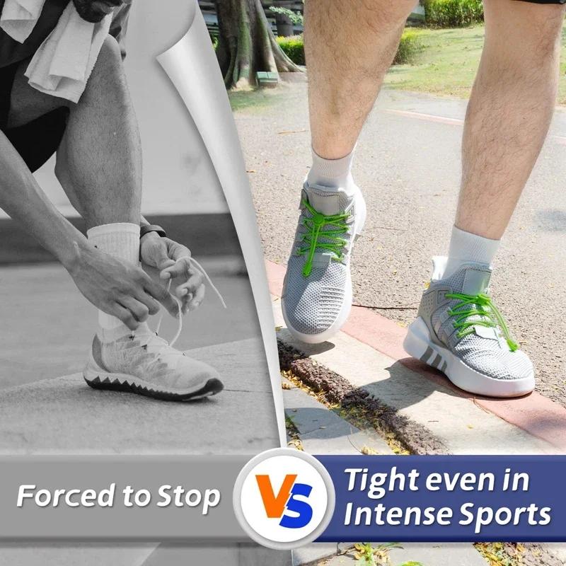 Round Tennis Laces Without Ties Lock Shoe Laces Adult Kids Sneakers Elastic Shoelaces Rubber Bands for Shoes Accesories 1Pair