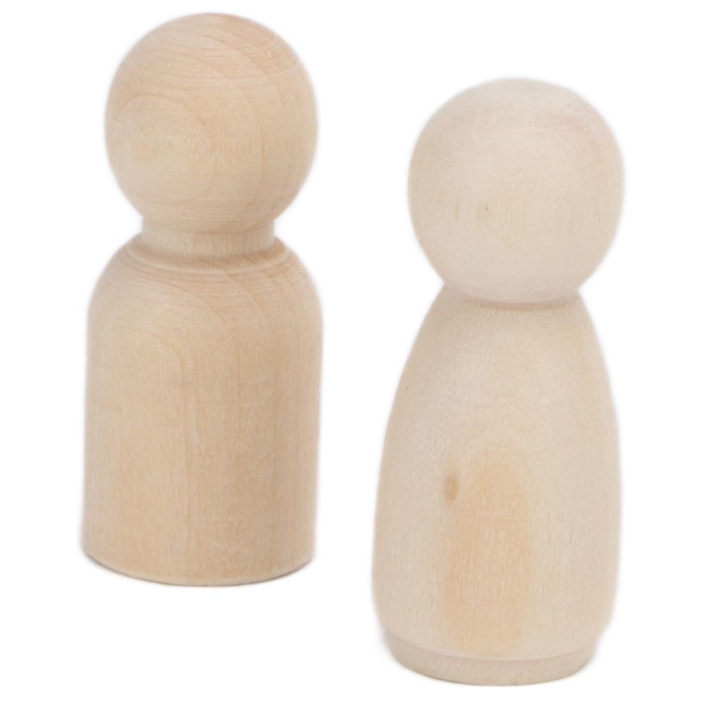 40pcs Wooden People Figures Wooden Peg Dolls 35mm Size DIY Craft Figures  DIY Arts Crafts