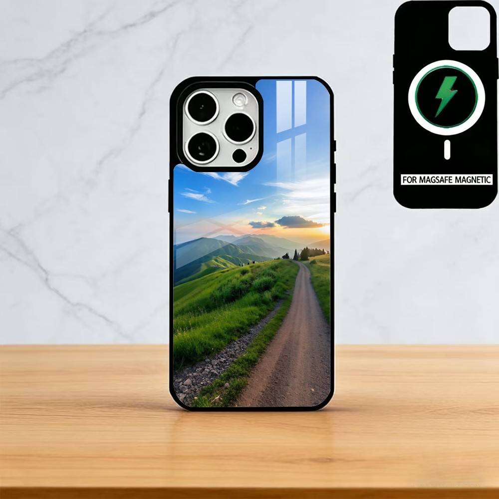 Landscape Phone Case For iPhone17,16,15,14,13,12,11 Plus,Pro Magnetic with Magsafe Wireless Charging