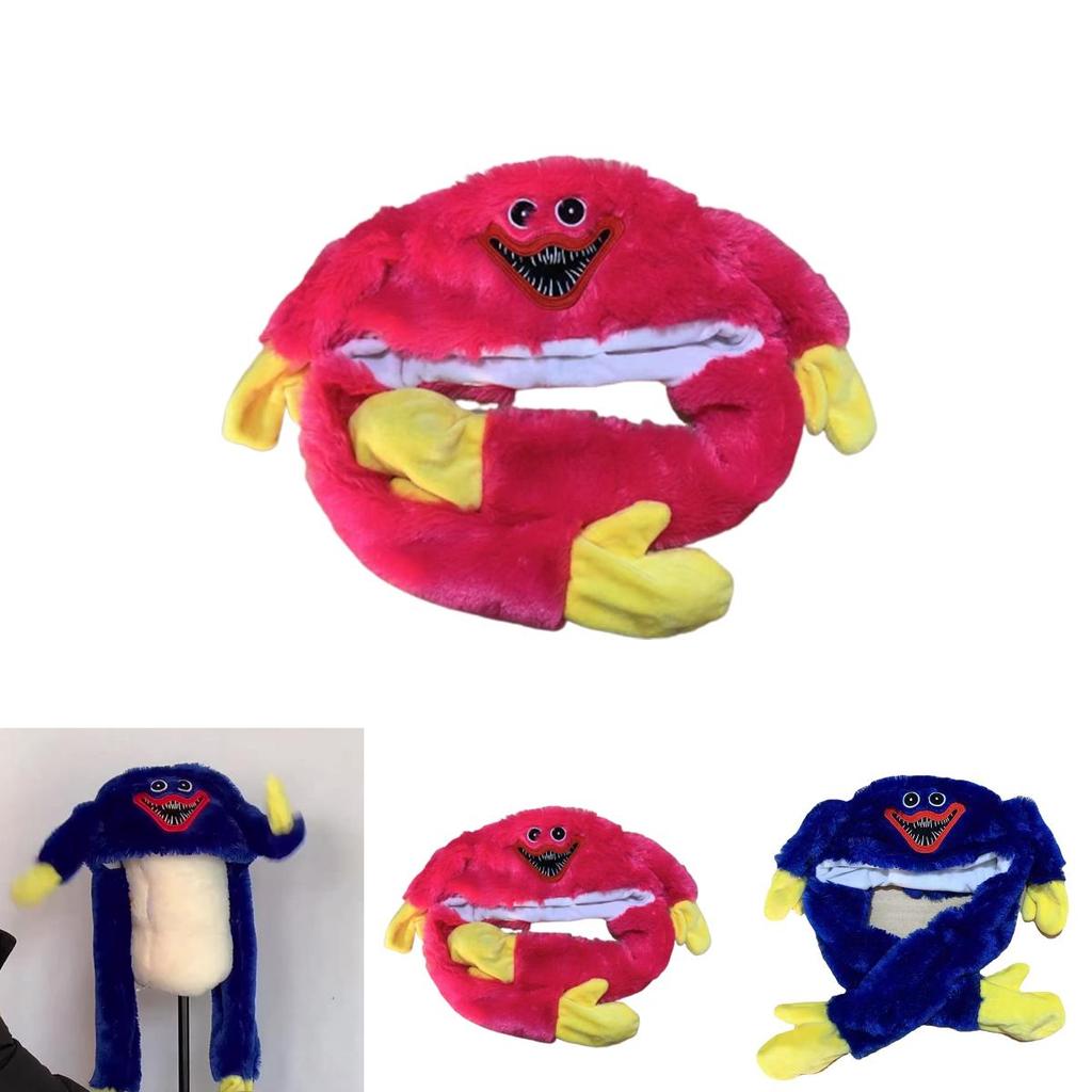 Niedliche Plüsch-Hasenohrmütze „Huggy Wuggy“ für Kinder und Erwachsene