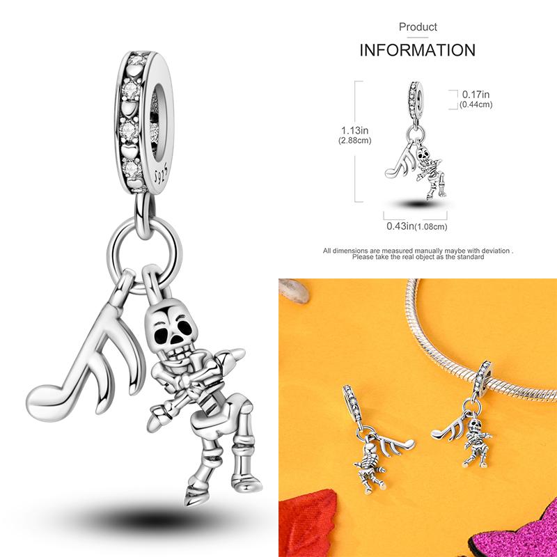 Copper Christmas Halloween Pumpkin Pendant Charms Beads Fit Original Bracelet Necklace For Women Diy