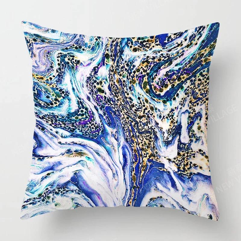 Nordic Fall Home Decor Autumn Throw Pillow Case Sofa Cushion Cover Modernplant Green Leaf