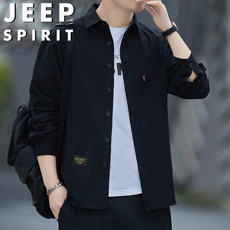 JEEP SPIRIT Men's Casual Work Shirt Jacket