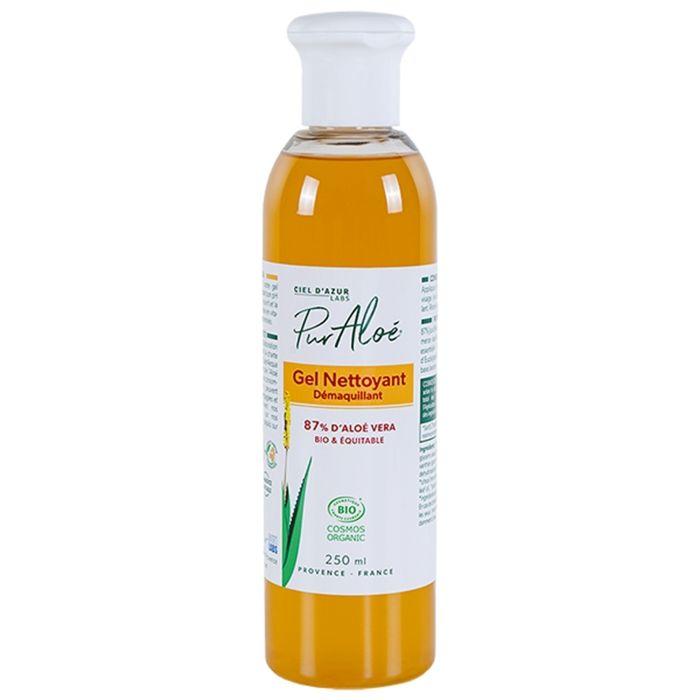 Gel Nettoyant & Démaquillant - PUR ALOE - Aloé Vera 78% Bio - 250ml - Hydratant - Astringent