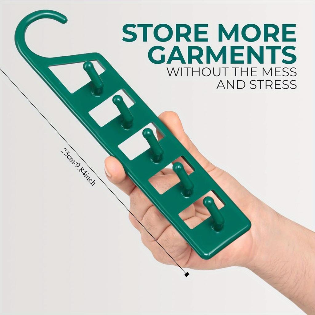 Space-Saving Heavy Duty Plastic Hangers 1pc, Multi-Purpose Closet Organizer for Jeans, Pants, Shirts & Sweaters