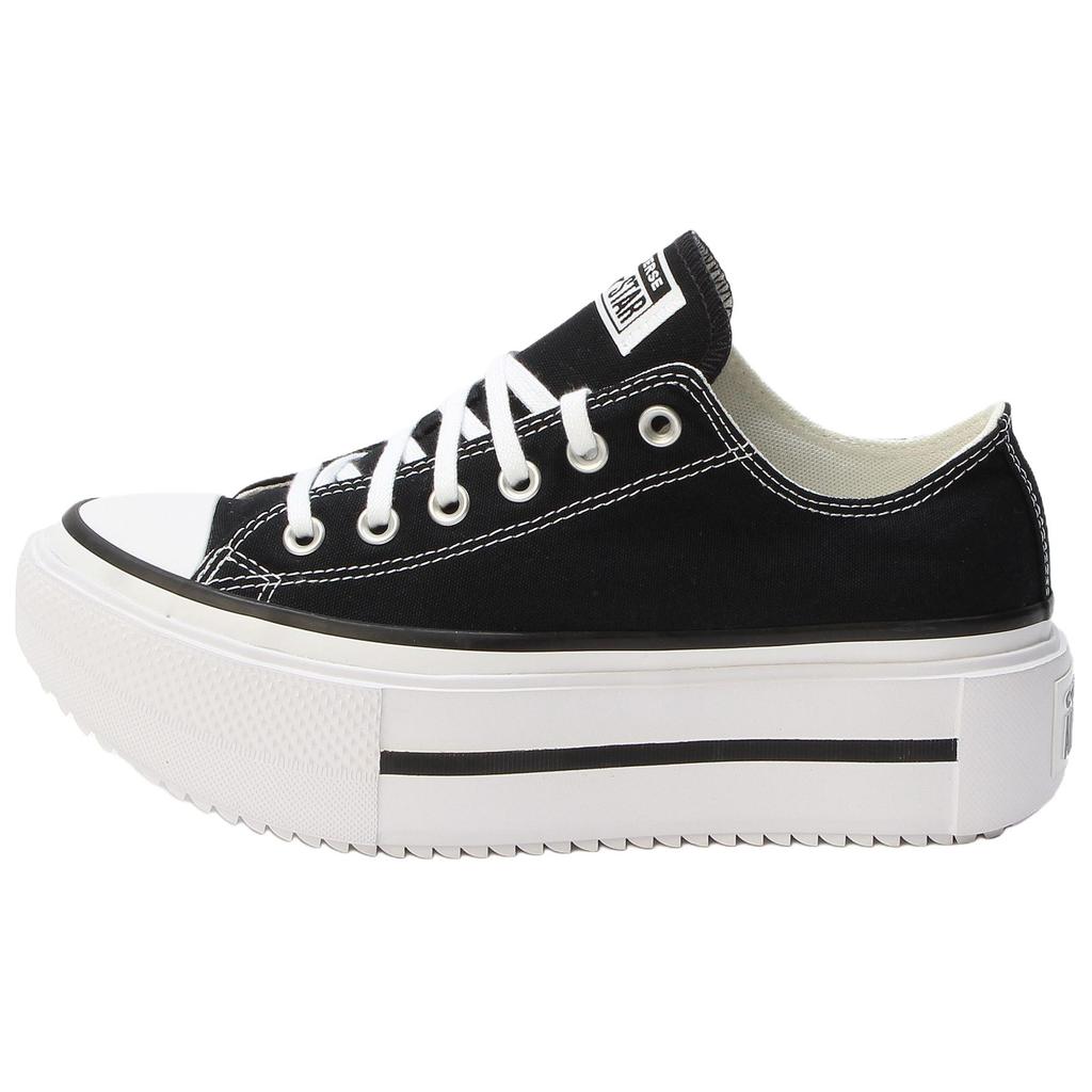 New Chuck Taylor All Star Converse Lift Double Stack Low 'Black White' A15490C