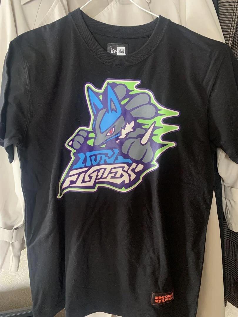 NEW ERA Pokemon 100% Cotton T-shirt Mens Tees Top Lucario XL