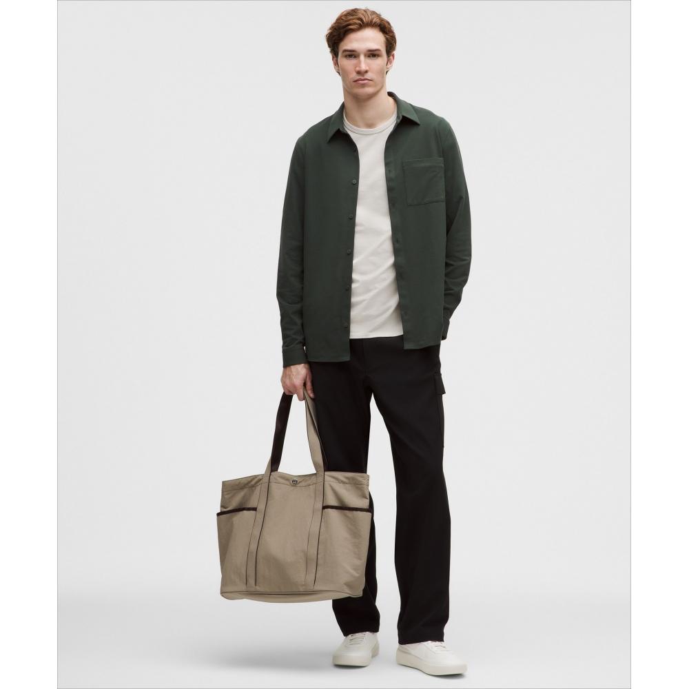 Lululemon Commission Long Sleeve Shirt  Pocket Rainforest Green