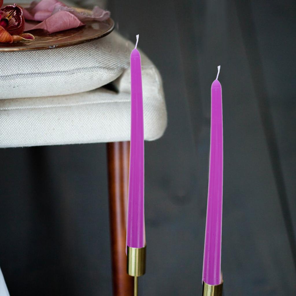 4Pcs Tall Unscented Taper Candles 10 Inch Black Dinner Table Candles Cotton Wick Smokeless Elegant Romantic Ambiance Decor 8H