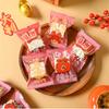 100Pcs Clear Red Plastic Candy Bags nowflake Crispy Baking Cookie Machine Sealed Chinese New Year Gift Packaging