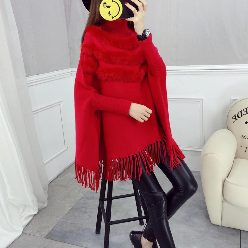 2019 Women Pullover Autumn Winter Warm Turtleneck Sweater Long Sleeve Casual Loose Knitted Tops