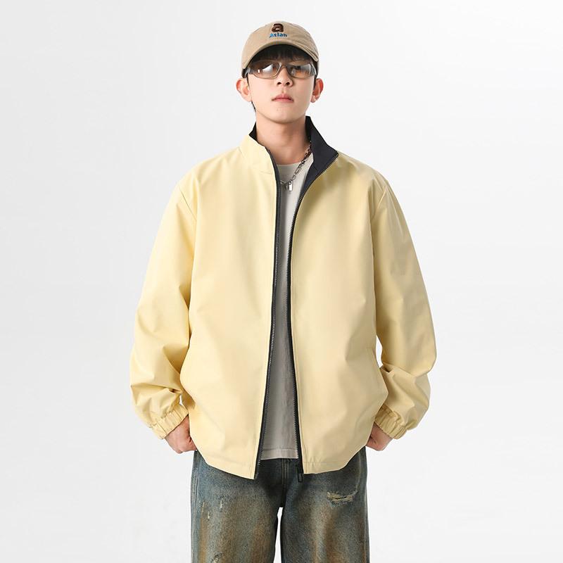 

Spring and Autumn New Jacket Men s Stand Collar Casual Men s Top Korean Fashion Ruffian Men s Windproof Jacket 3XL
