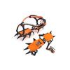 YEZOND Crampons, Orange, 12-Prong, Adjustable Size, for Safe Walking On Snow and Ice, Professional Climbing Gear with Front Prongs for Kick-Stepping