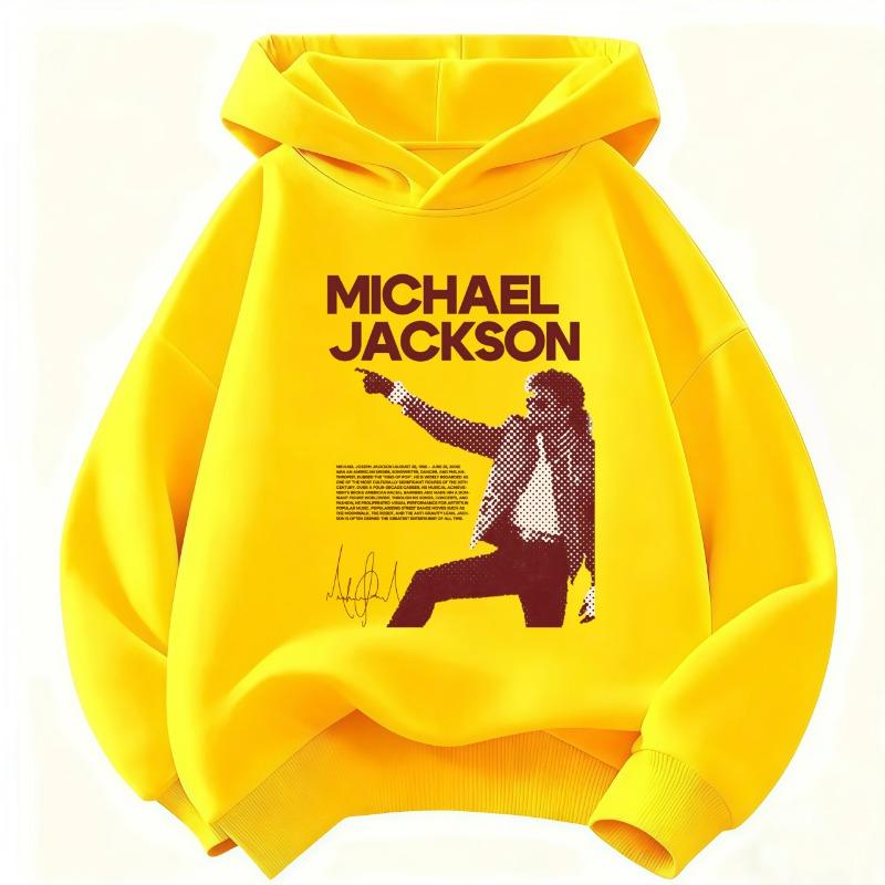 Felpa con Stampa Michael Jackson per Bambini e Ragazzi/e – Calda Felpa con Grafica Icona Pop Stile Retro Autunno/Inverno per Bambini e Ragazzi/e