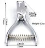 Kucaa Metal Silver Handheld Slot Hole Punch Pliers for PVC and Photo ID Cards Cards, Badges, (15x3mm)