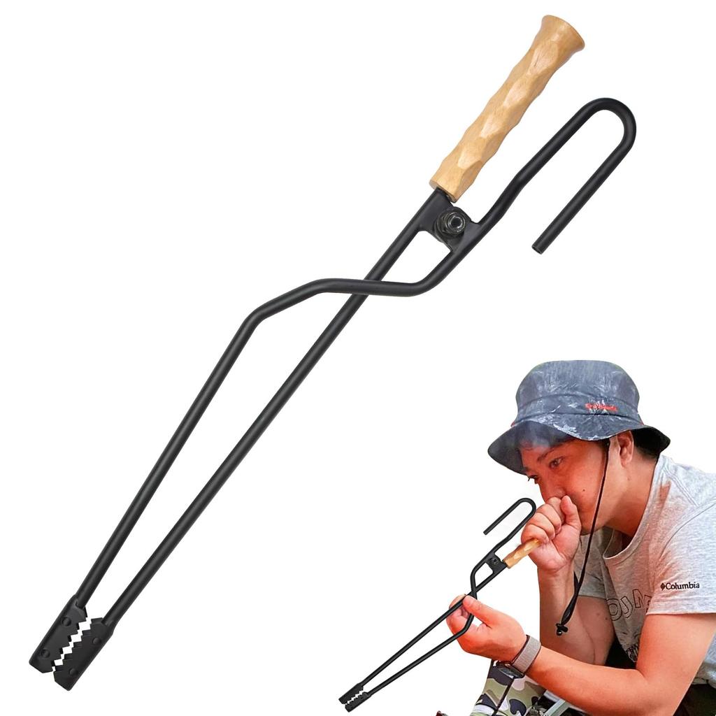 Huanbush Fire Firewood Fire Bonfire Fireplace Charcoal Natural Naguri BBQ Carbon For Fireplace Camping Iron Integrated Tongs, Blowpipe, Integrated,