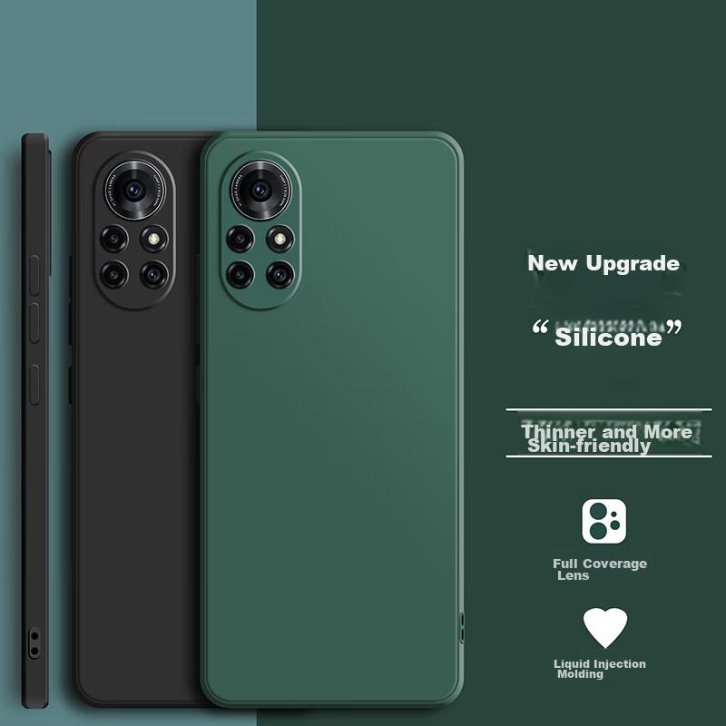 Phone Case for Huawei Nova 8 Pro, Nova 8 Pro Protective Cover, Full Lens Protection Upgraded Frosted Anti-Drop Silicone Soft Case - Midnight Black
