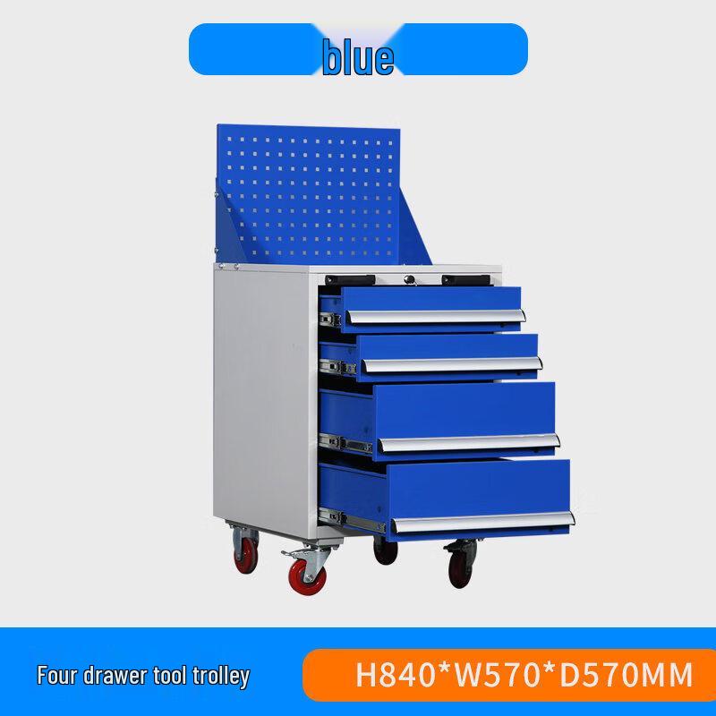 Heavy Duty 4-Drawer Tool Cabinet with Pegboard