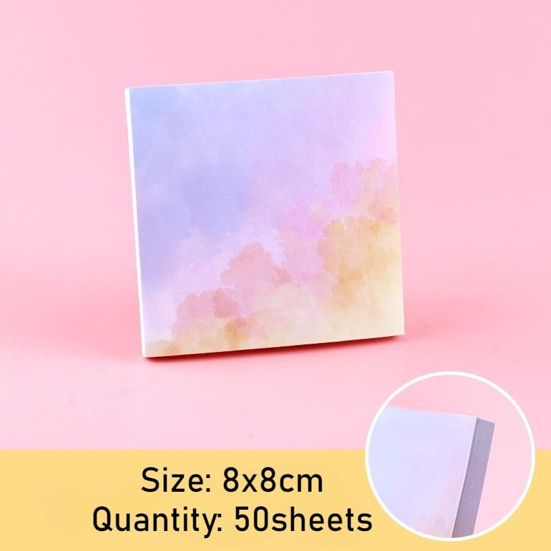50 Sheets Colorful Starry Sky Stickers Sticky Notes and Stickers Leave A Message for Sticky Notes Student Office Stationery Supplies