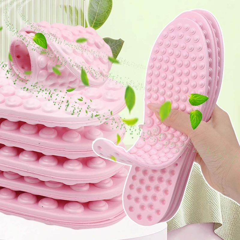 5pairs 5D Foot Full Palm Massage Insole for Men Women Anti Slip Foot Relieve Foot Fatigue Pressure Soft Sports Casual Sole Pads
