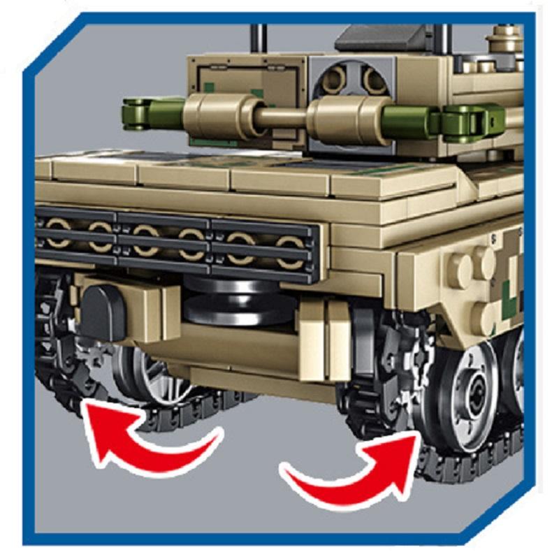 432pcs Military Capital Main Tank Model Building Blocks Model Set High-Tech WW2 German Army Weapon Bricks Children Boy Toy
