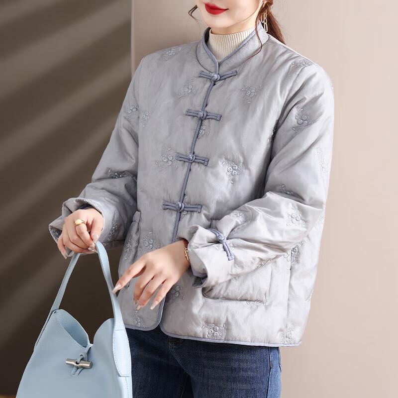 

Elegant Middle-Aged Women s New Chinese Style Padded Jacket 4XL