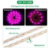 5V LED Plant Grow Light Full Spectrum Phyto Lamp 1m 2m 3m 4m 5m Strip For Seeds Flower Greenhouse Tent Hydroponic Plants Lighting