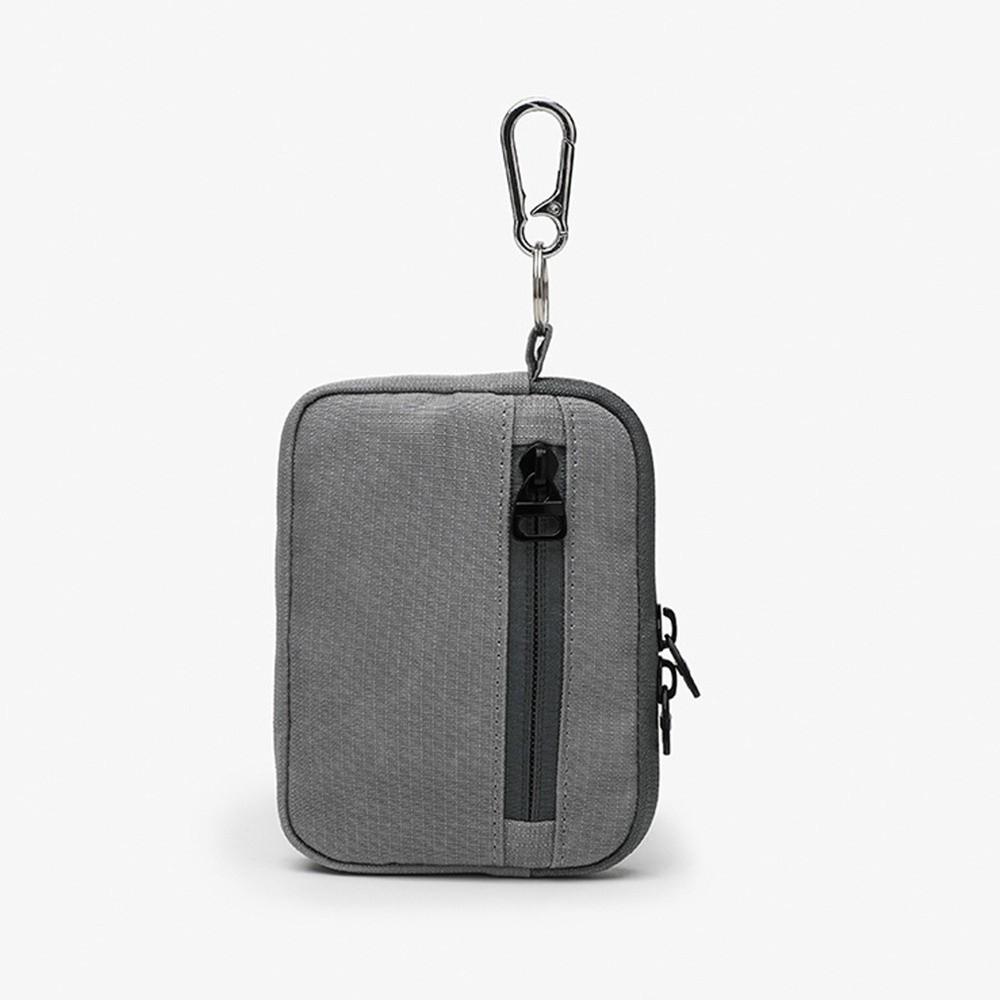 Square Earphone Bag Solid Color Mini Storage Bag Portable Canvas Coin Purse  Travel
