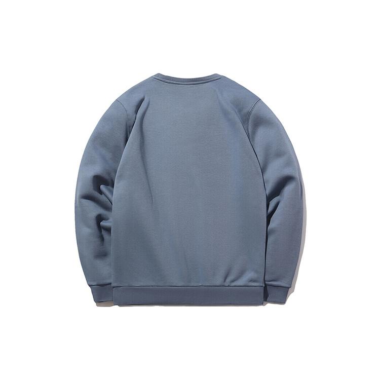 Li Ning Sweatshirts Men's Flint Stones Blue Crew Neck Moderate Regular AWDPD19-2