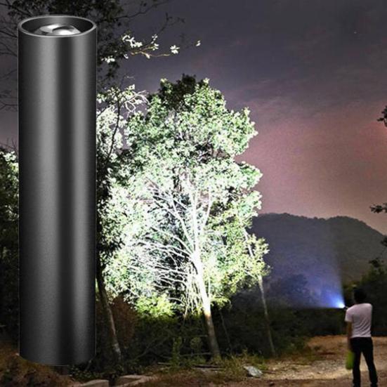 1 Set Mini High Brightness Flashlight Lighting 3 Modes Waterproof Compact Size Energy-saving User-friendly Aluminum