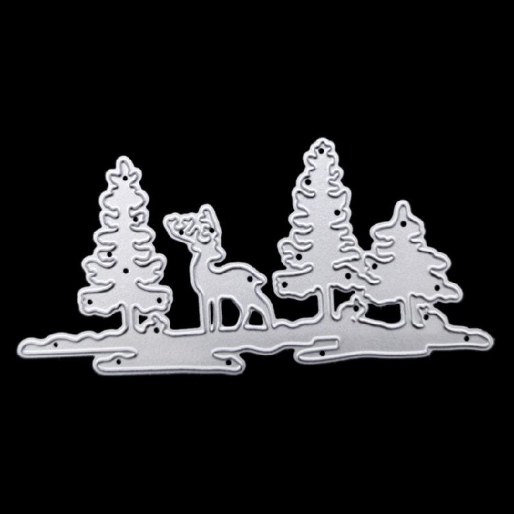 Elk Deer Forest Metal Cutting Die for DIY Christmas Card Making Party Decoration