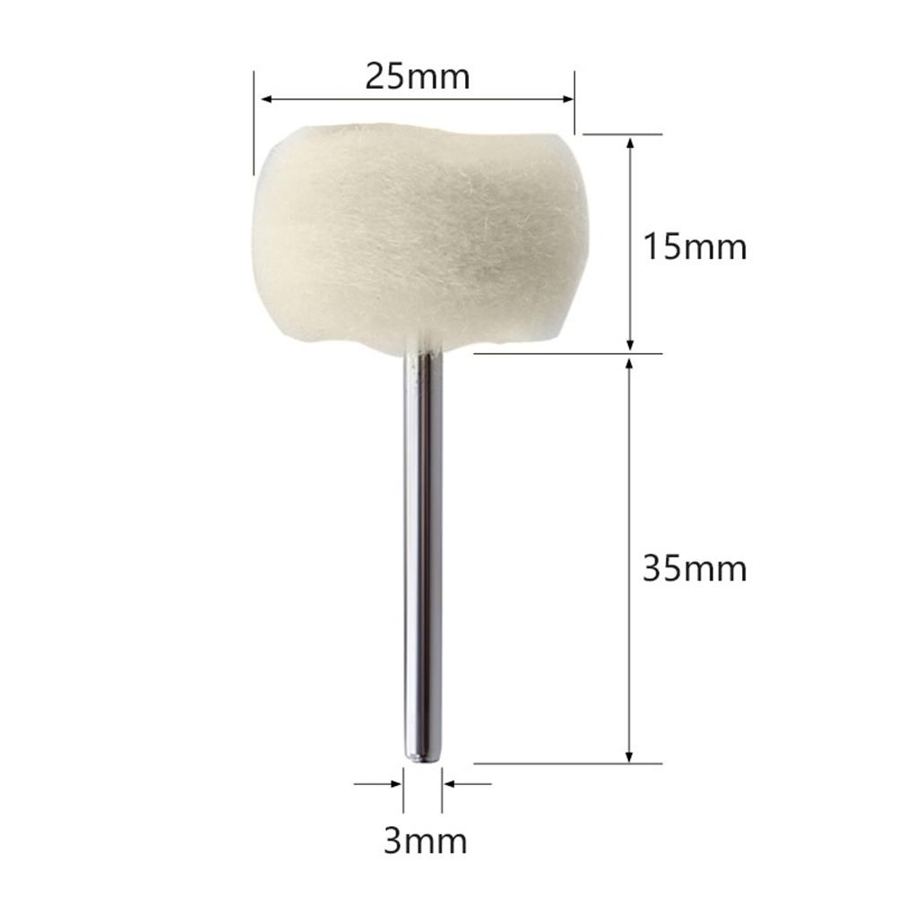 3mm Shank Fine Wool Polishing Abrasive Brush Grinding Buffing Wheel Grinder Head