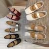 French Small Leather Shoes Girl 2025 Spring and Summer New Shallow Mouth Fairy Style Versatile Gentle Matching Skirt Flat Mary Jane Shoes