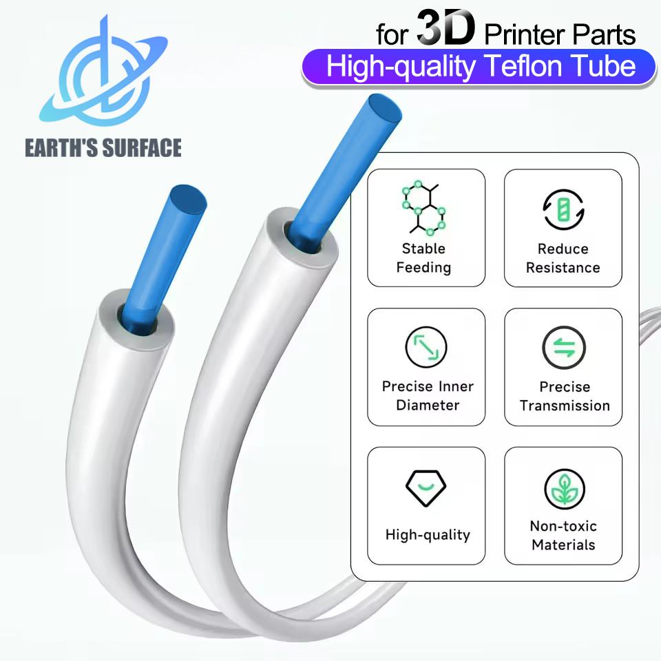 Pièces d'imprimante 3D pour Creality K1C Ender 3 V3 Extrudeur Bowden Tube PTFE pour Hotend J-head Filament 1,75 mm DI 2 mm DE 4 m PTFE DI 25