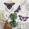 Aesthetic Purple Butterfly Bedroom Living Room Home Background Beautification Decoration Wall Stickers